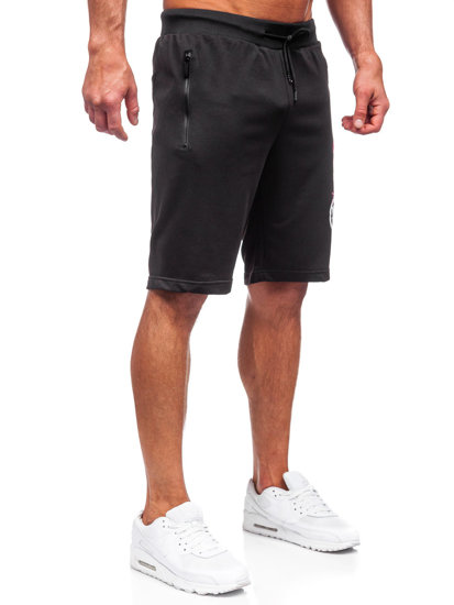 Pantaloncini di tuta da uomo neri Bolf HS7195