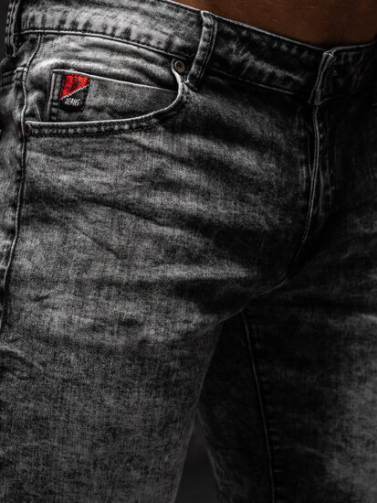 Pantaloncini in denim da uomo nero Bolf TF188A1