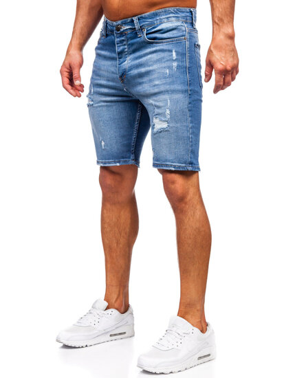 Pantaloncini in jeans da uomo azzurro Bolf 0366