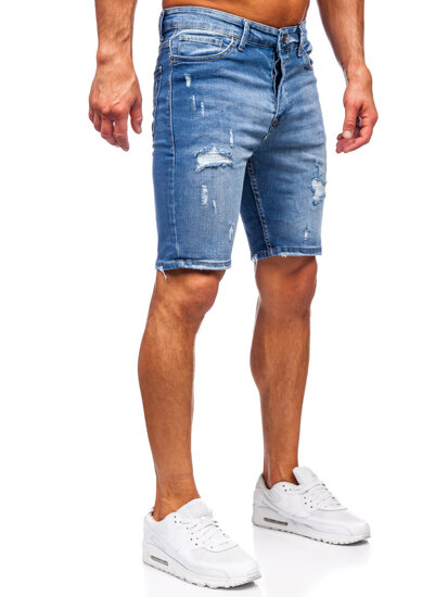 Pantaloncini in jeans da uomo azzurro Bolf 0366