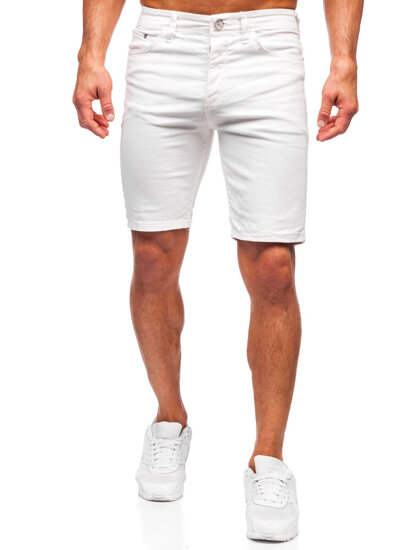 Pantaloncini in jeans da uomo bianco Bolf 0341