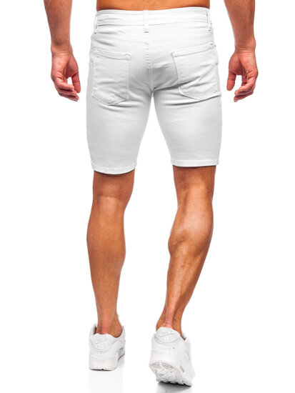 Pantaloncini in jeans da uomo bianco Bolf 0362