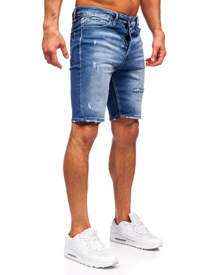 Pantaloncini in jeans da uomo blu Bolf 0369