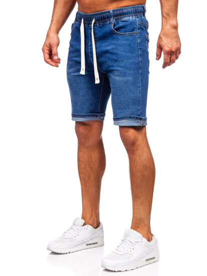 Pantaloncini in jeans da uomo blu Bolf 9323