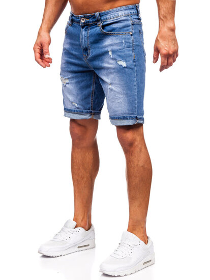 Pantaloncini in jeans da uomo blu Bolf NG60365