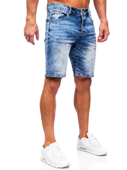 Pantaloncini in jeans da uomo blu Bolf RJ933