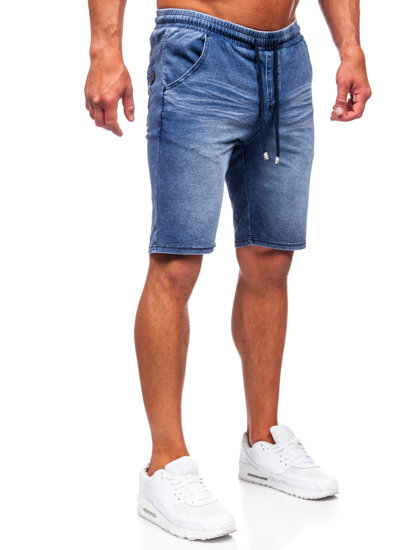 Pantaloncini in tessuto da uomo blu Bolf MP0267BS