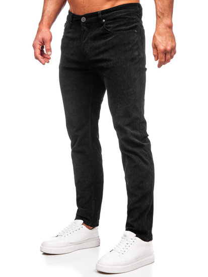 Pantaloni a coste da uomo neri Bolf KA9916