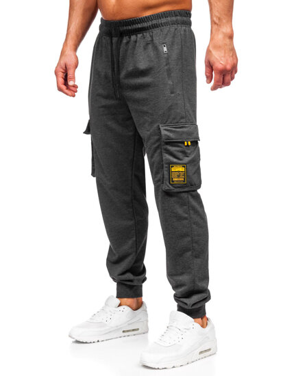 Pantaloni cargo da tuta jogger da uomo antracite Bolf JX6359