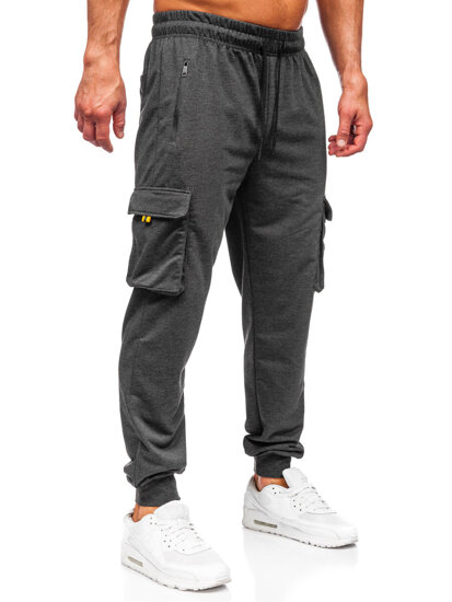 Pantaloni cargo da tuta jogger da uomo antracite Bolf JX6359