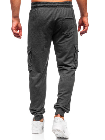 Pantaloni cargo da tuta jogger da uomo antracite Bolf JX6360