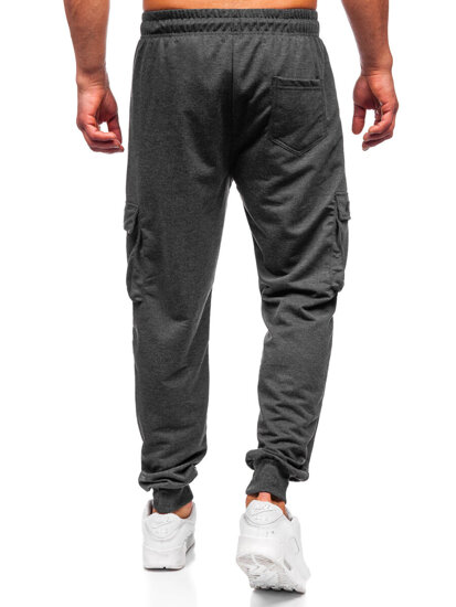 Pantaloni cargo da tuta jogger da uomo antracite Bolf JX6362