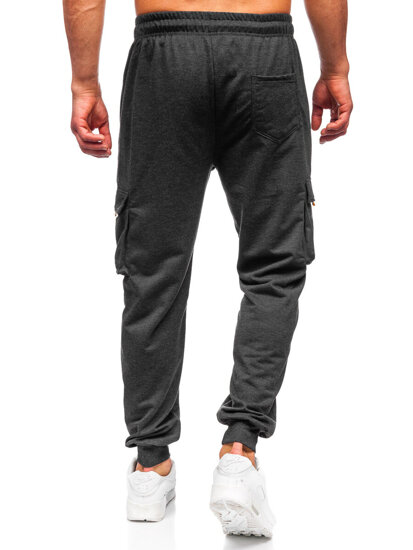 Pantaloni cargo da tuta jogger da uomo grafite Bolf JX6359