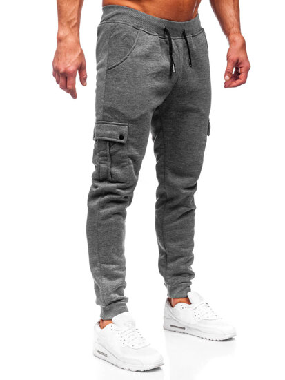 Pantaloni cargo da tuta jogger da uomo grigio Bolf HY-809