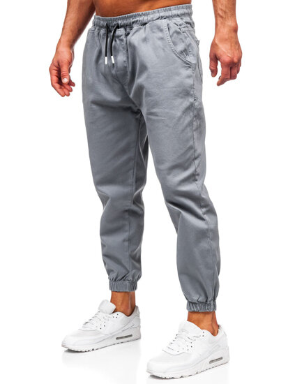 Pantaloni cargo jogger da uomo grigio Bolf 001