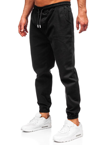 Pantaloni cargo jogger da uomo nero Bolf 001