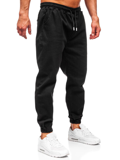 Pantaloni cargo jogger da uomo nero Bolf 001