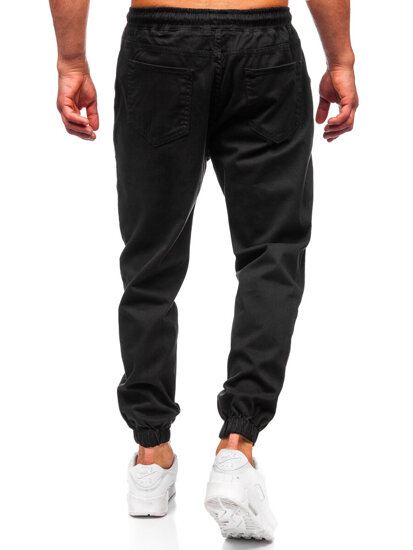 Pantaloni cargo jogger da uomo nero Bolf 001