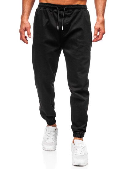 Pantaloni cargo jogger da uomo nero Bolf 001