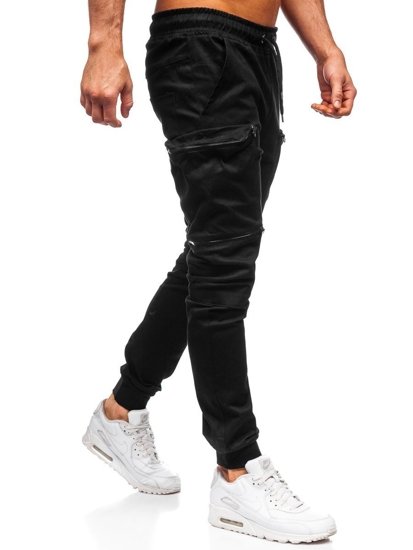 Pantaloni cargo jogger da uomo nero Bolf 0475