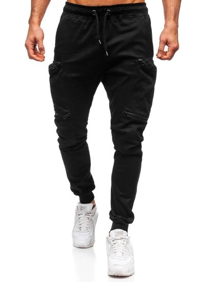 Pantaloni cargo jogger da uomo nero Bolf 0475