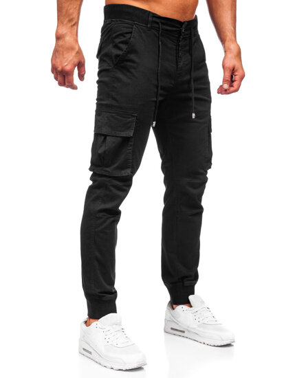 Pantaloni cargo jogger da uomo nero Bolf MP0208N