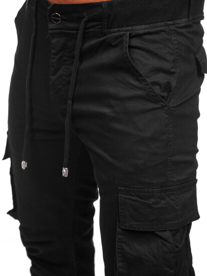 Pantaloni cargo jogger da uomo nero Bolf MP0208N