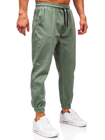 Pantaloni cargo jogger da uomo verde Bolf 001