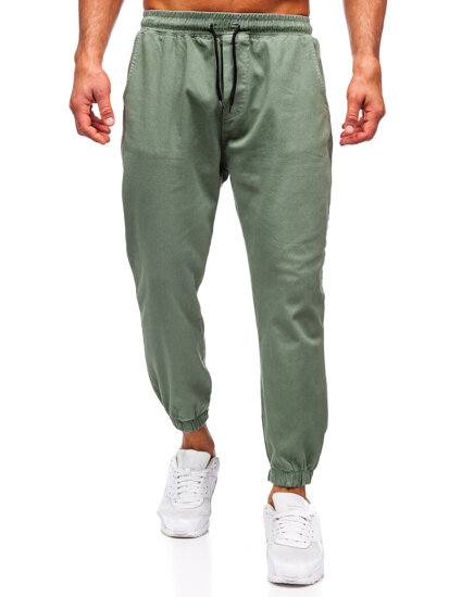 Pantaloni cargo jogger da uomo verde Bolf 001