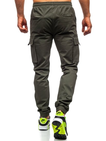 Pantaloni cargo tipo jogger da uomo khaki Bolf 701