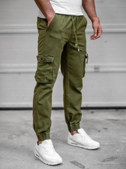 Pantaloni cargo tipo jogger da uomo khaki Bolf MP0181MVA