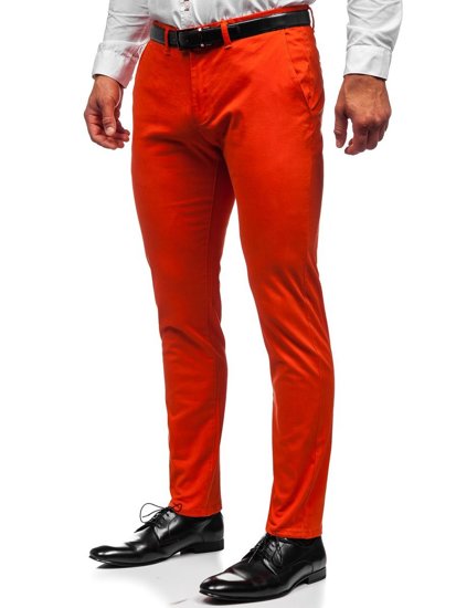 Pantaloni chino da uomo arancioni Bolf 1143