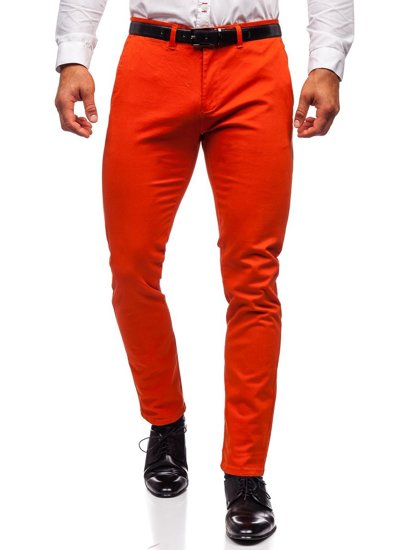 Pantaloni chino da uomo arancioni Bolf 1143