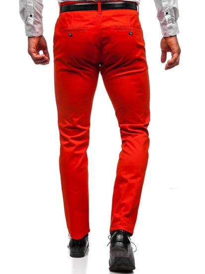 Pantaloni chino da uomo arancioni scuri Bolf 1143