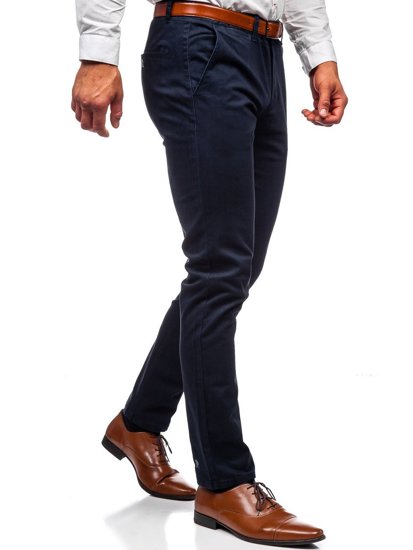 Pantaloni chino da uomo blu scuri Bolf 1143