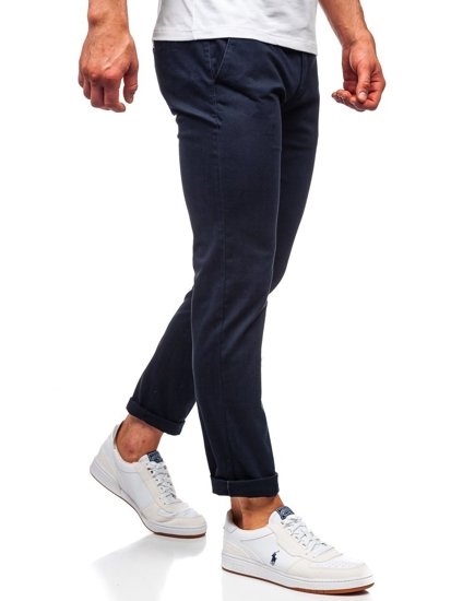 Pantaloni chino da uomo blu scuri Bolf 1143