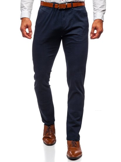 Pantaloni chino da uomo blu scuri Bolf 1143