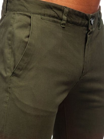 Pantaloni chino da uomo verdi Bolf 1143