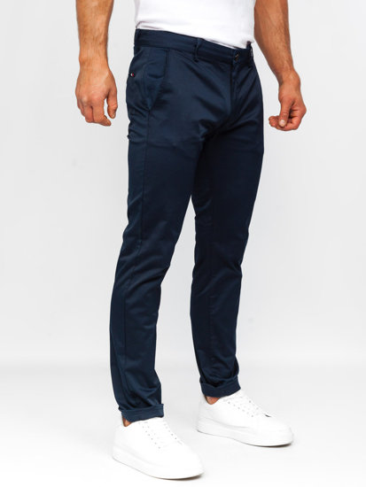 Pantaloni chino in tessuto blu Bolf KA9810