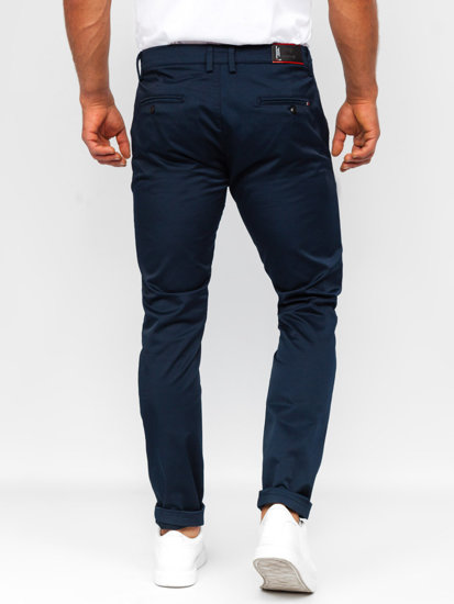 Pantaloni chino in tessuto blu Bolf KA9810