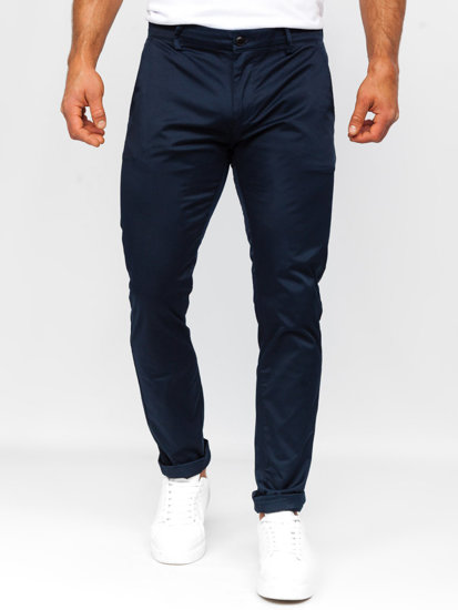 Pantaloni chino in tessuto blu Bolf KA9810