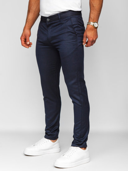 Pantaloni chino in tessuto da uomo blu Bolf 0030