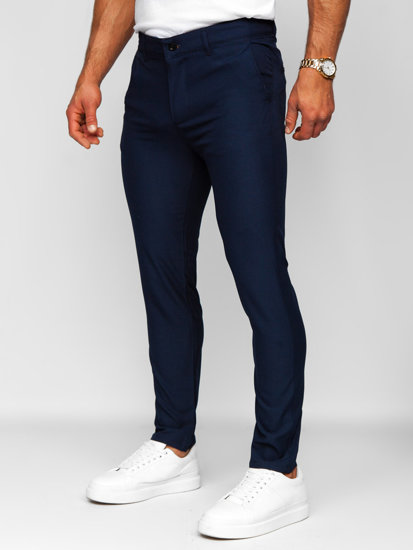 Pantaloni chino in tessuto da uomo blu Bolf 0031