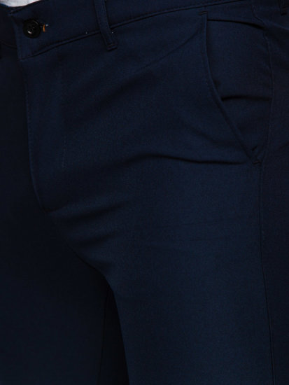 Pantaloni chino in tessuto da uomo blu Bolf 0031