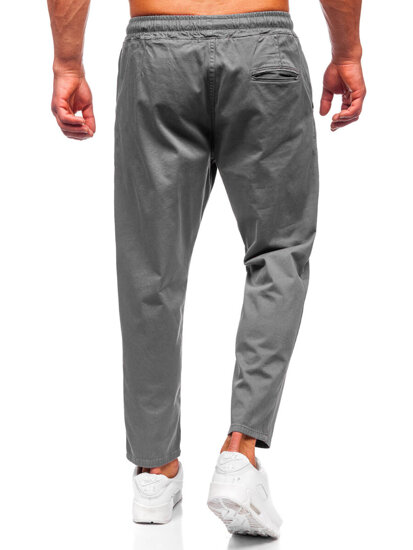 Pantaloni chino in tessuto da uomo grigio Bolf 6237