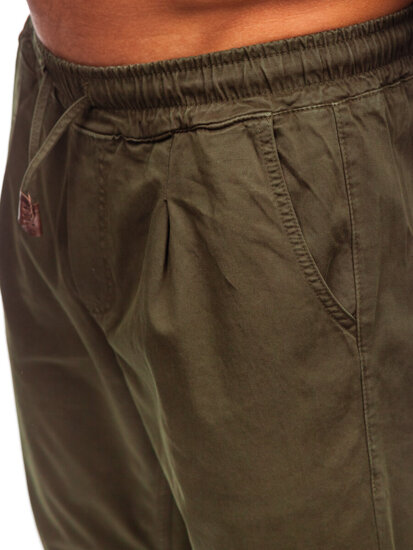 Pantaloni chino in tessuto da uomo khaki Bolf 6237