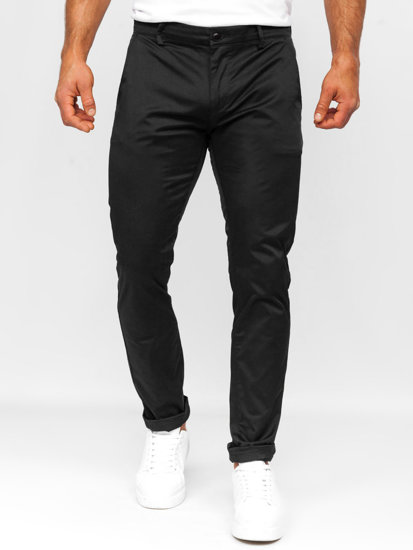 Pantaloni chino in tessuto neri Bolf KA9810