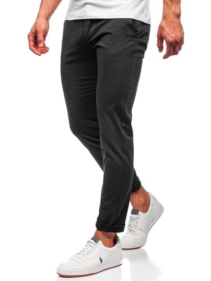 Pantaloni chino na uomo neri Bolf 1146