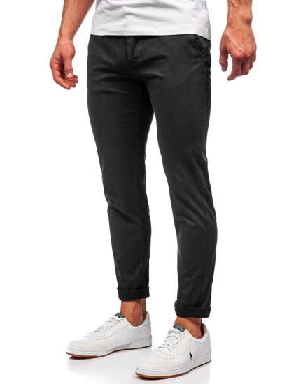 Pantaloni chino na uomo neri Bolf 1146