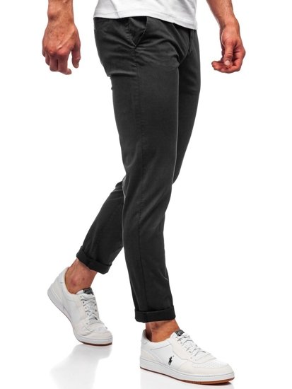 Pantaloni chino na uomo neri Bolf 1146